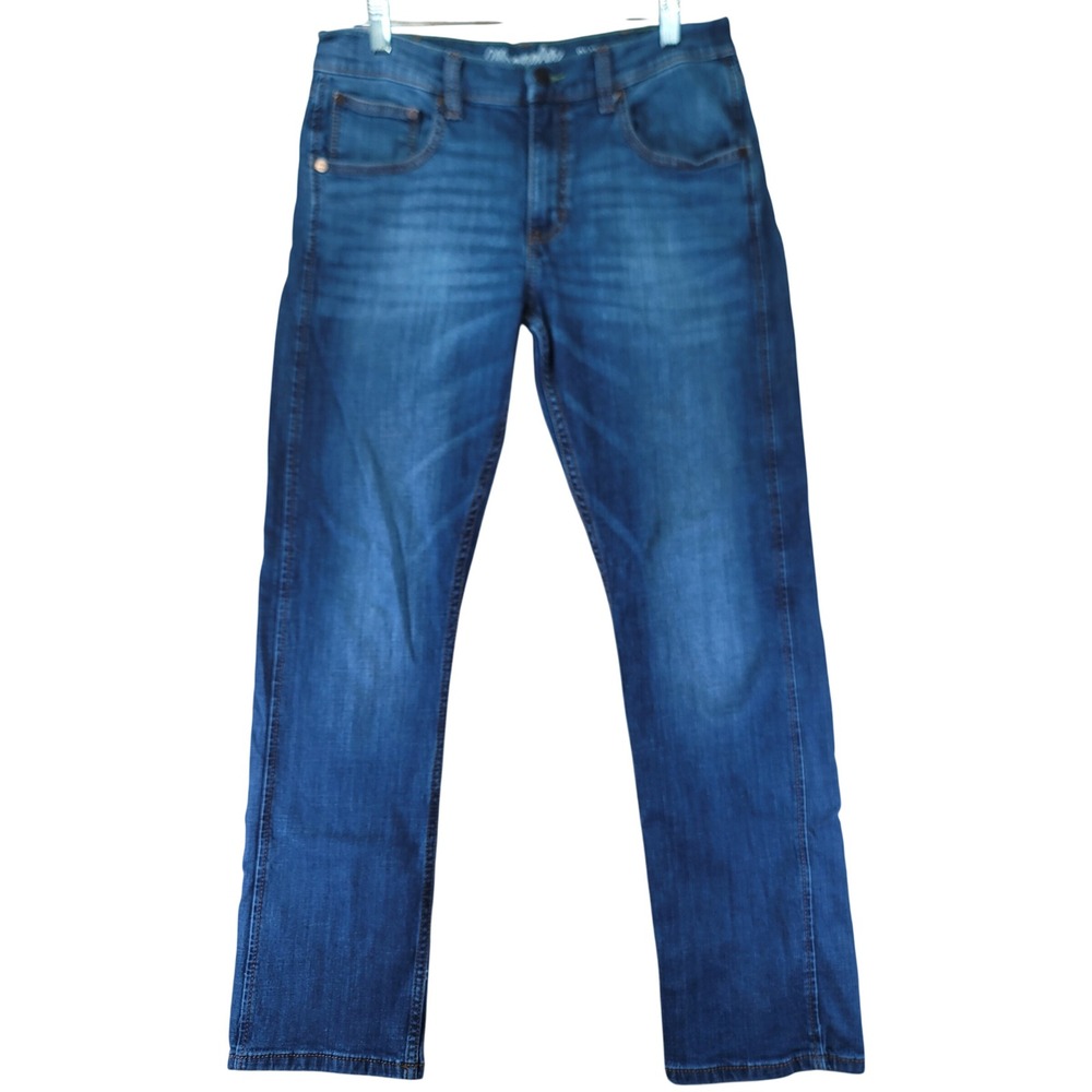 Wrangler Retro Slim Straight Jeans Men 32x31 Blue Excellent Denim 10WLT88CW